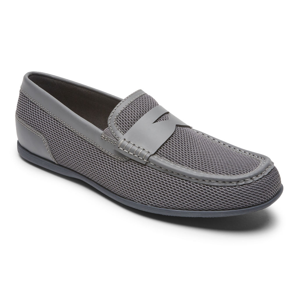 Sapato Vela Rockport Homem Cinzentas - Malcom Soft Moc Toe - 71294MECY